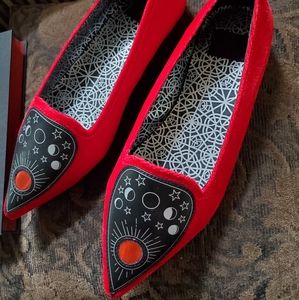 Red Velvet Ouija Planchettes Flat Shoes